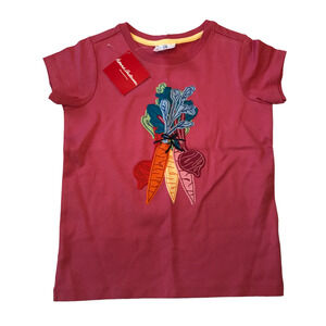 NWT Hanna Andersson Vegetable Applique Top 130